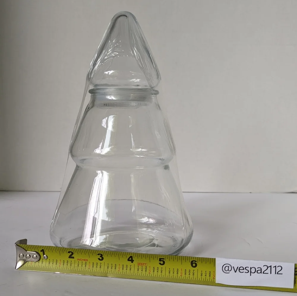 Target Bullseye Playground Christmas Tree Clear Fillable Glass Jar Canister